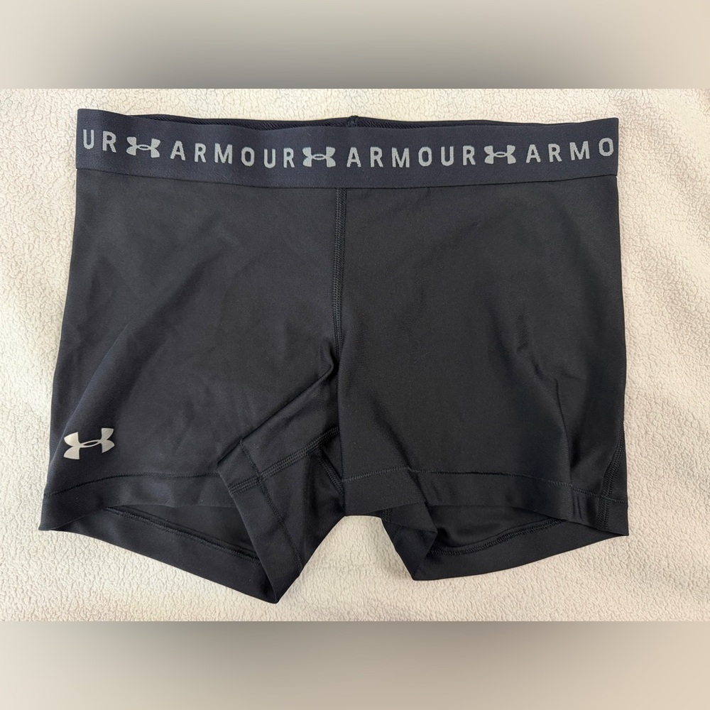 Under Armour Black Women's Training Compression Shorts with Logo Waistband